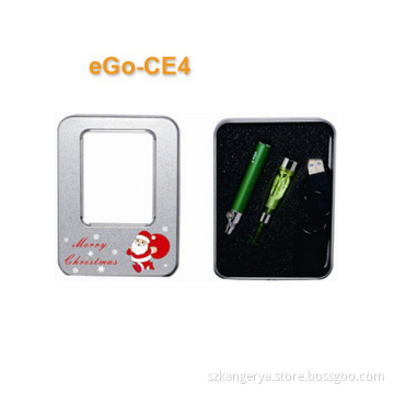 Merry Christmas! Newest E-Cigarette, E-CIGS EGO CE4 Kit with Christmas Metal Box Package